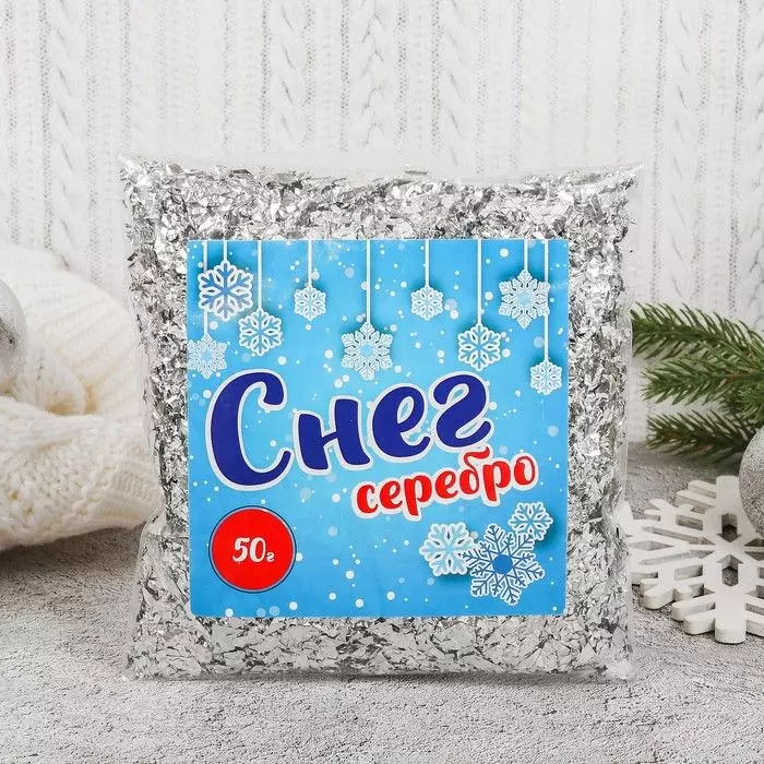 картинка Крошка фольгированная, серебро, 50 гр от магазина Техника+