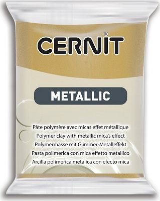 Полимерная глина CERNIT METALLIC 56г, темное золото 053 | Шкатулка идей