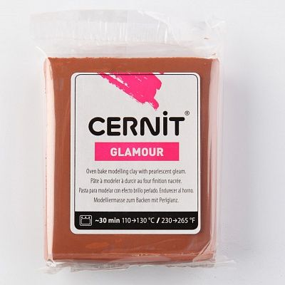 Полимерная глина CERNIT GLAMOUR 56г, коричневый | Шкатулка идей