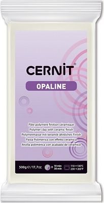 Полимерная глина CERNIT OPALINE 500г, белый 010 | Шкатулка идей