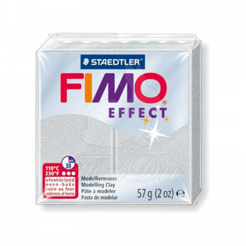 Полимерная глина Fimo Effect, серебристый металлик, 57 г. | Шкатулка идей