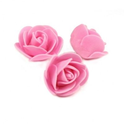 картинка Роза из фоамирана 4 см, цвет розовый (pink) 10 шт от магазина Техника+