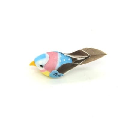 картинка Птичка декоративная с точками цв. голубой и розовый (1-1) от магазина Техника+