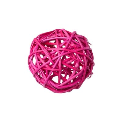 картинка Плетеный шар из ротанга 3 см цв. розовый (12 шт) от магазина Техника+