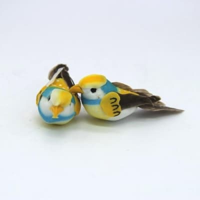 картинка Птичка декоративная с точками цв. желтый и голубой (1-7) от магазина Техника+
