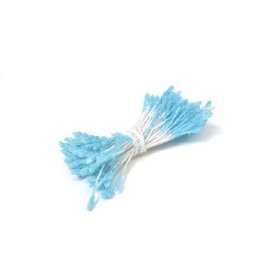 картинка Тычинки для цветов сахарные 2 мм, цвет темно-голубой (140 шт) от магазина Техника+