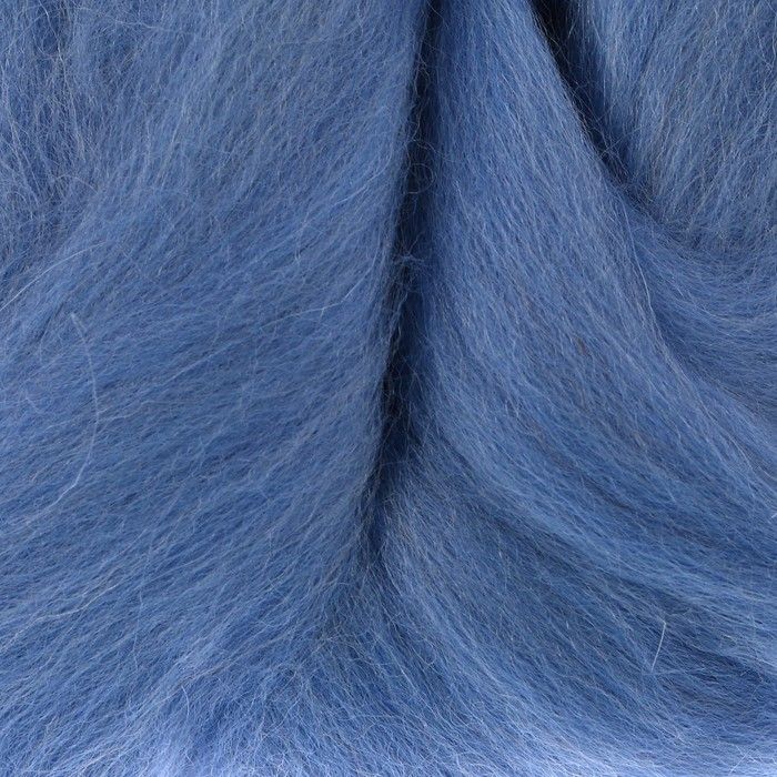 картинка Шерсть для валяния 100% полутонкая шерсть 50 гр (015 голубой) 3324748 от магазина Техника+