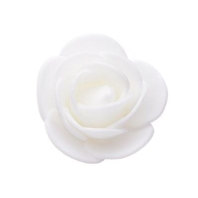 картинка Роза из фоамирана 4 см, цвет белый (white) 10 шт от магазина Техника+