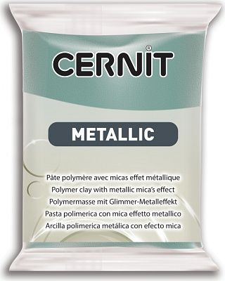 Полимерная глина CERNIT METALLIC 56г, бирюзовое золото 054 | Шкатулка идей