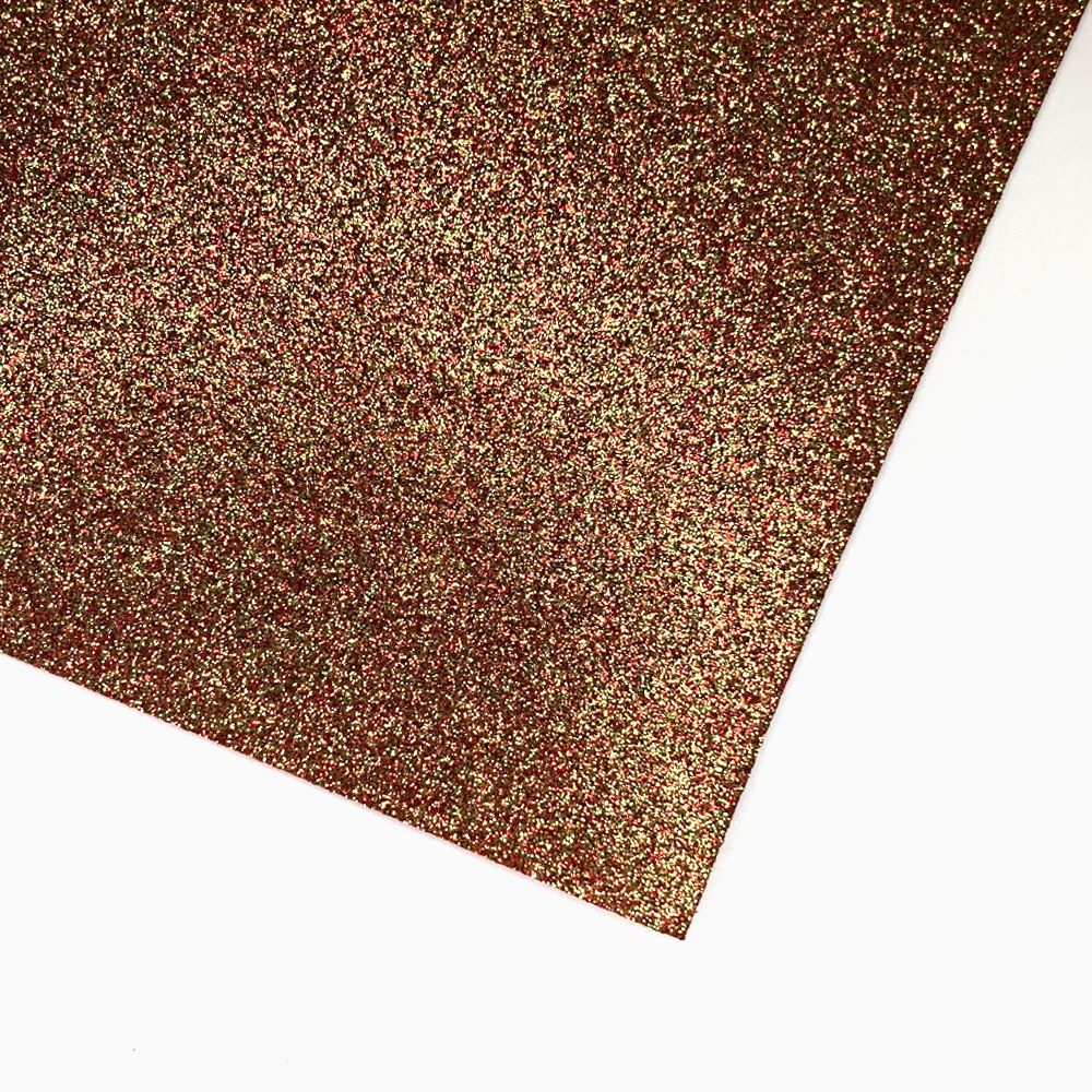 Глиттерный фоамиран  Красно-жёлтый микс арт.EMG-006 60х70, 2мм (1 шт) | Шкатулка идей