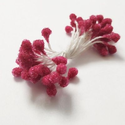 картинка Тычинки для цветов сахарные 2 мм, цвет фуксия (140 шт) от магазина Техника+