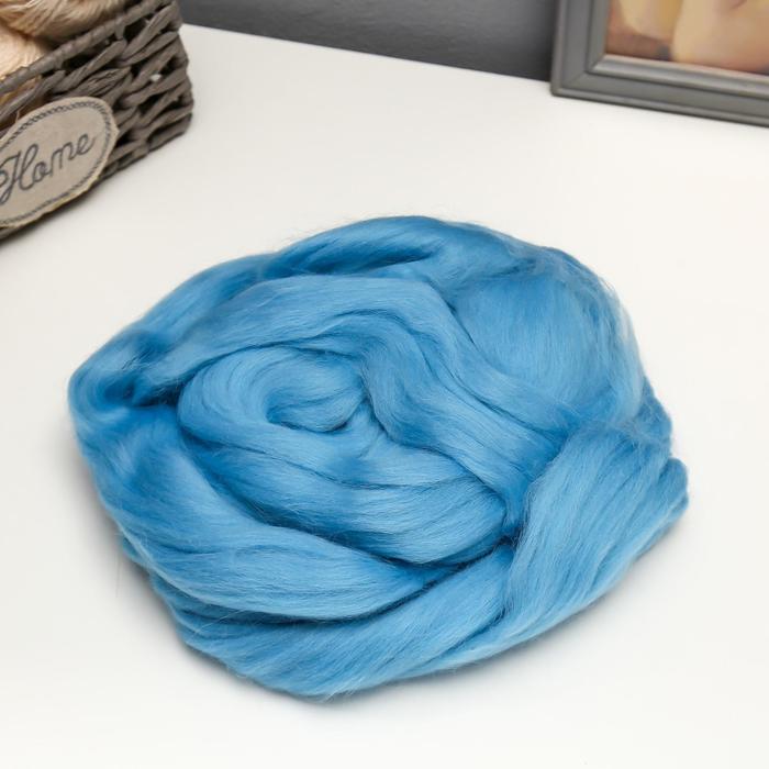картинка Шерсть для валяния полутонкая (0300, светло-голубой) от магазина Техника+
