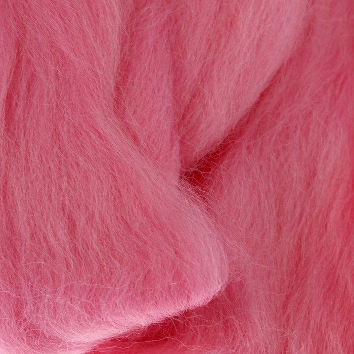 картинка Шерсть для валяния 100% полутонкая шерсть 50 гр (055 св. розовый) 3324747 от магазина Техника+