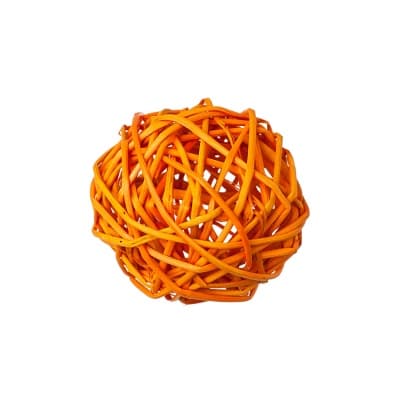 картинка Плетеный шар из ротанга 3 см цв. оранжевый (12 шт) от магазина Техника+