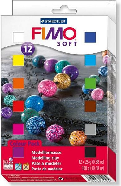FIMO Soft комплект из 12-ти блоков по 25 г | Шкатулка идей