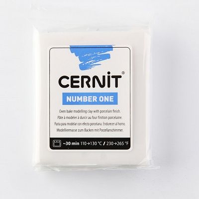 Полимерная глина CERNIT N1 56г, белый фарфор (полупрозрачный) 010 | Шкатулка идей