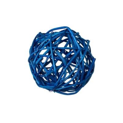 картинка Плетеный шар из ротанга 5 см цв. синий (8 шт) от магазина Техника+