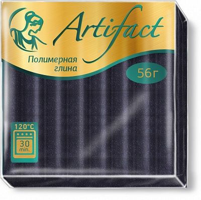 Пластика Artifact (Артефакт) 56г, черный с блестками | Шкатулка идей