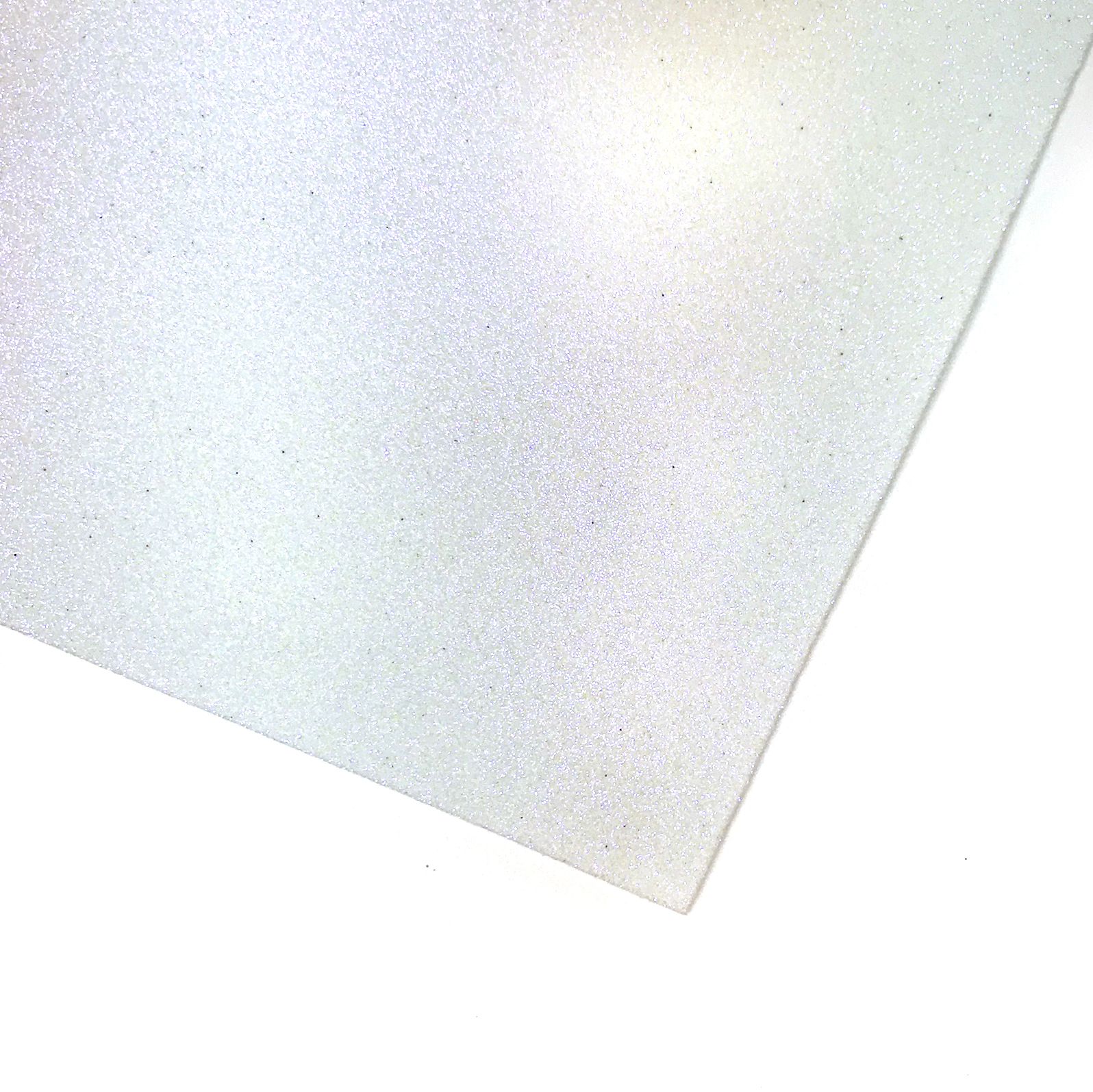 Мерцающий фоамиран Белый с голубым блеском 60х70, 1.5мм (1 шт) | Шкатулка идей