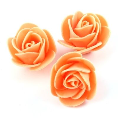 картинка Роза из фоамирана 4 см, цвет оранжевый (orange) 10 шт от магазина Техника+