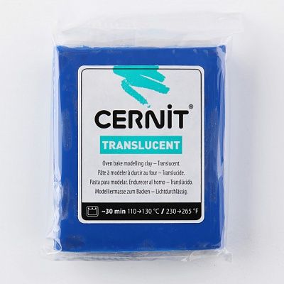 Полимерная глина CERNIT TRANSLUCENT 56г, сапфир 275 | Шкатулка идей