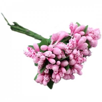 картинка Букетик тычинок для цветов цвет: розовый (12 шт) от магазина Техника+