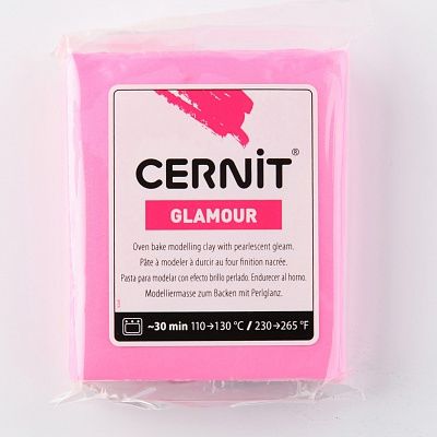 Полимерная глина CERNIT GLAMOUR 56г, фуксия | Шкатулка идей
