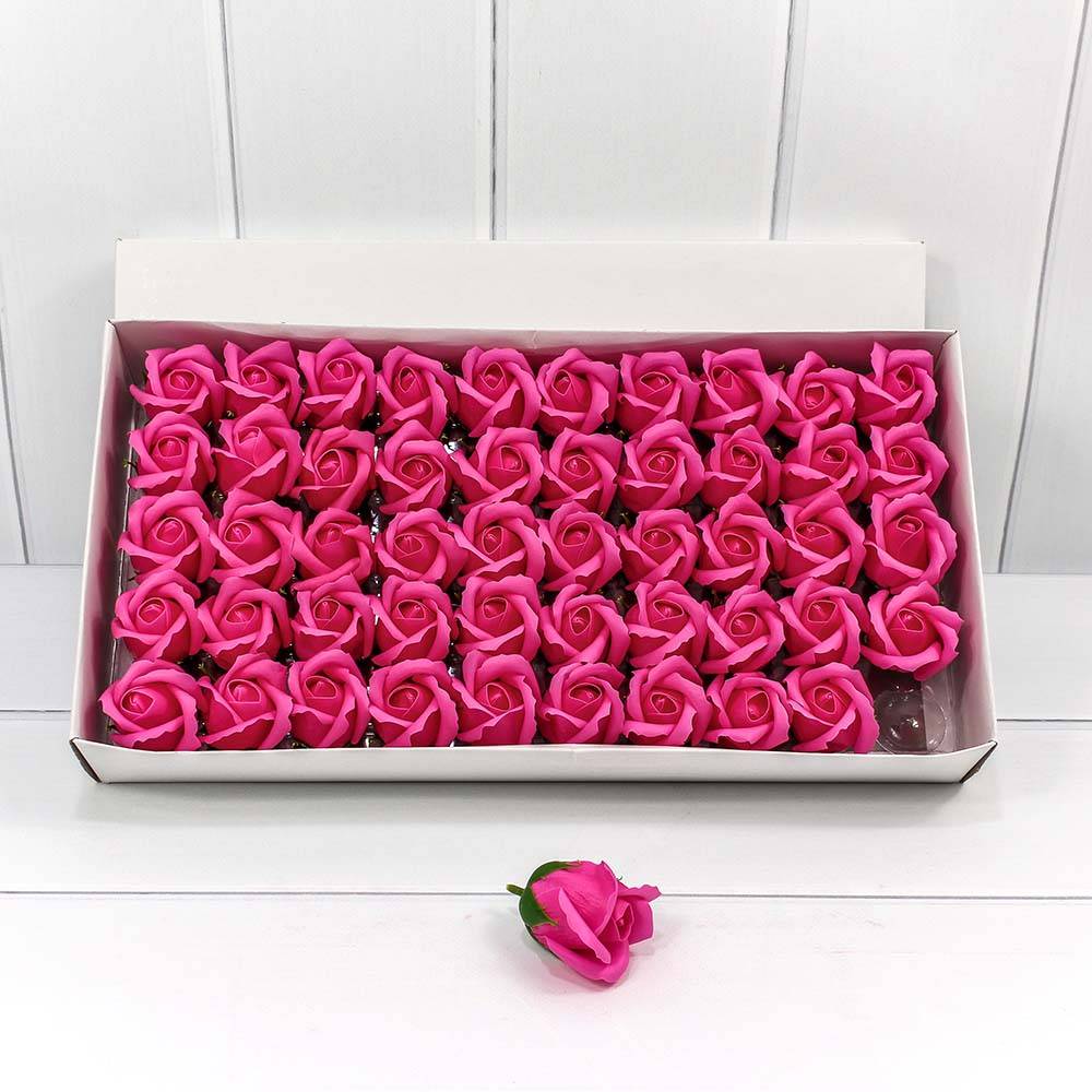 картинка Роза из мыла ярко-розовая 5х4,5см от магазина Техника+