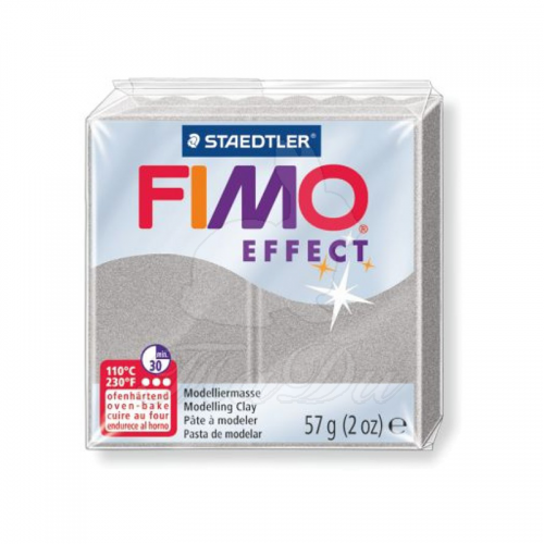 Полимерная глина Fimo Effect, перламутровый светло-серебристый, 57 г. | Шкатулка идей