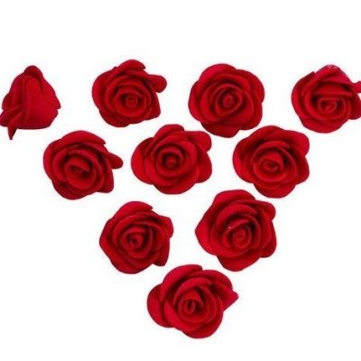 картинка Роза из фоамирана 2 см, цвет красный (red) 10 шт от магазина Техника+