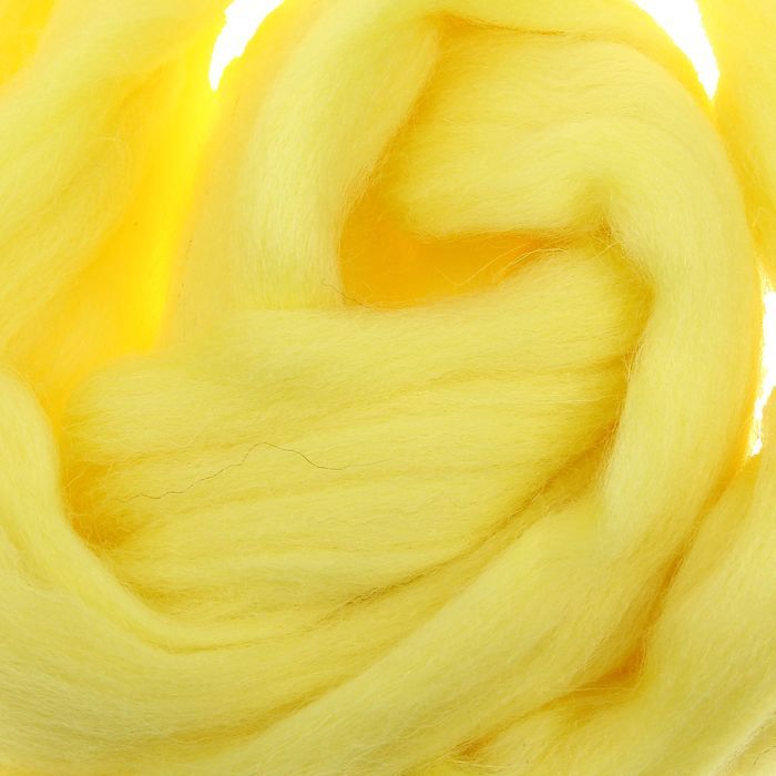 картинка Шерсть для валяния полутонкая, лимон от магазина Техника+