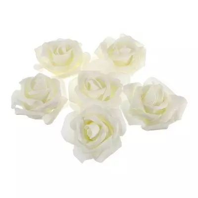 картинка Роза из фоамирана 4 см, цвет айвори (ivory) 10 шт от магазина Техника+