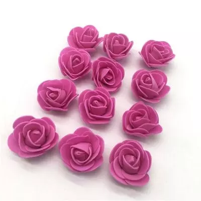 картинка Роза из фоамирана 3 см, цвет фуксия (fuchsia) 10 шт от магазина Техника+